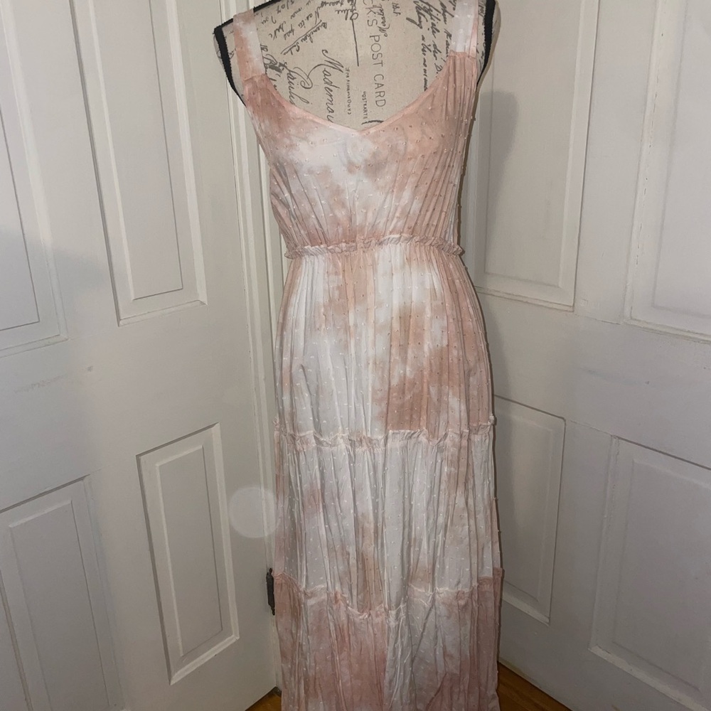 Blu Pepper Blush and White Boho Dress